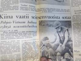 Aamulehti la 1.4.1967, Kolarin malmirata?, MS Finalndia mainos, Amerikkalainen miljonääri Frans Nieminen etsii perillisiä, Urjalan putka kuin leikkimökki, ym.