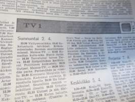 Aamulehti la 1.4.1967, Kolarin malmirata?, MS Finalndia mainos, Amerikkalainen miljonääri Frans Nieminen etsii perillisiä, Urjalan putka kuin leikkimökki, ym.