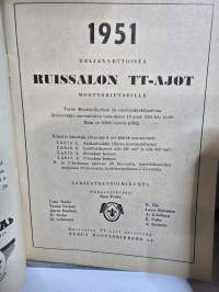 Ruissalon TT -ajot moottoripyörille. 13 , 5, 1951