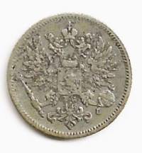 25 penniä  1907 hopeaa