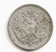 25 penniä  1908 hopeaa