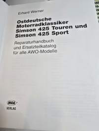 Simson 425 touren und 425 sport korjausopas ja varaosaluettelo.