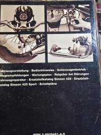 Simson 425 touren und 425 sport korjausopas ja varaosaluettelo.
