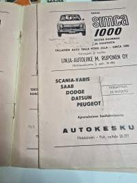 XIX Savonlinnan vauhtikisat  21,8, 1966 käsiohjelma.