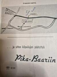 XIX Savonlinnan vauhtikisat  21,8, 1966 käsiohjelma.