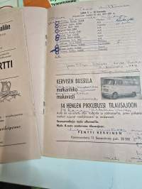 XIX Savonlinnan vauhtikisat  21,8, 1966 käsiohjelma.