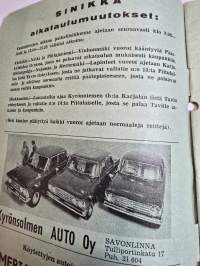 XXI Savonlinnan vauhtikisat  25, 8, 1968 käsiohjelma.