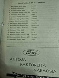 XXI Savonlinnan vauhtikisat  25, 8, 1968 käsiohjelma.