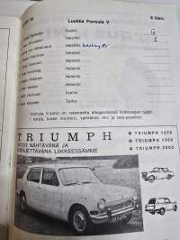 Väinölänniemi TT-ajo  käsiohjelma. 21, 5, 1967