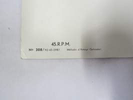 Sonim "World" -äänilevypostikortti 45 rpm postcard record