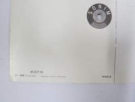 Sonim "World" -äänilevypostikortti 45 rpm postcard record