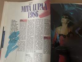 Me Naiset 1986 nr 1 (2.1.) Diana, muoti 1986, vuoden 1986 sata naista