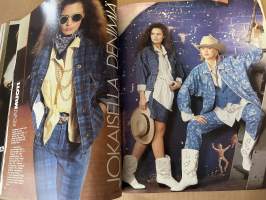 Me Naiset 1986 nr 9, Kevät 86 muoti jättinumero, Ulla-Maija Mäki muotimaailman huipulla