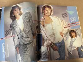Me Naiset 1986 nr 9, Kevät 86 muoti jättinumero, Ulla-Maija Mäki muotimaailman huipulla