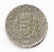 Unkari 1 Pengö 1926 hopeaa 0.640 paino 5 gulkomainen  kolikko