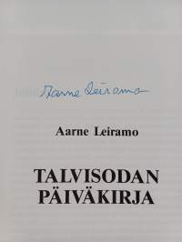 Talvisodan päiväkirja (signeerattu)
