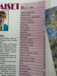 Me Naiset 1986 nr 30, 22 sivua mystiikkaa, Gustav Myrsten - Viking line, Johanna Sinisalo, Anneli Saaristo