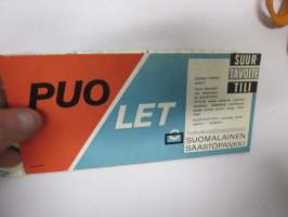 Näin ajatte oikein Turussa - Liikenneopas -Turun kaupunkiliikenteen ajo-ohjeita ja pulmatilanteiden ohjeita, karttoja (huoltoaemat merkitty) takakansi Simca 1000 e