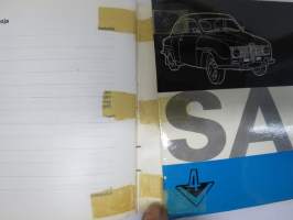 Saab henkilöauto, farmariauto -huoltokäsikirja + erillinen myöhemmin julkasitu Täydennysosa
