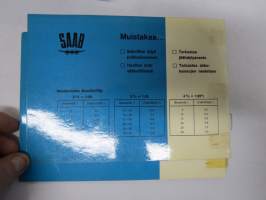 Saab henkilöauto, farmariauto -huoltokäsikirja + erillinen myöhemmin julkasitu Täydennysosa