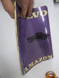 Volvo Amazon 2- ja 4-ovinen henkilöauto (121/122 S F ja L) rakenne, käyttö, huolto -käyttöohjekirja, painettu 12.65 eli alkaen vuosimallista 1966
