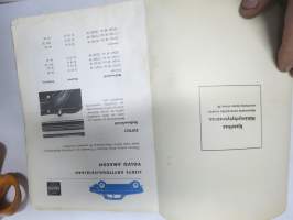 Volvo Amazon 2- ja 4-ovinen henkilöauto (121/122 S F ja L) rakenne, käyttö, huolto -käyttöohjekirja, painettu 12.65 eli alkaen vuosimallista 1966