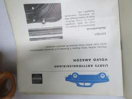 Volvo Amazon 2- ja 4-ovinen henkilöauto (121/122 S F ja L) rakenne, käyttö, huolto -käyttöohjekirja, painettu 12.65 eli alkaen vuosimallista 1966