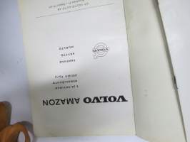 Volvo Amazon 2- ja 4-ovinen henkilöauto (121/122 S F ja L) rakenne, käyttö, huolto -käyttöohjekirja, painettu 12.65 eli alkaen vuosimallista 1966