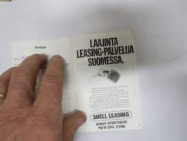 Shell autoilijan muistikirja 1981, sisältää huoltoasema- ja myyntipisteluettelon