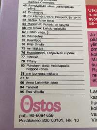 Me Naiset 1979 nr 5, Maaret Halinen, Arto Bryggare, Usabella Rossellini, Hilkka Alatalo, Seija Paakkola