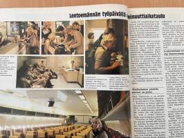 Me Naiset 1979 nr 15, Eino Grön kotisaarellaan, Marjatta Metsovaara, päivä lentoemännän elämässä Raija Tammivuori