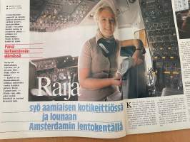 Me Naiset 1979 nr 15, Eino Grön kotisaarellaan, Marjatta Metsovaara, päivä lentoemännän elämässä Raija Tammivuori