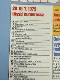 Me Naiset 1979 nr 29, Armi Kuusela, Kisu - Sivun persoona, ennätyspari - Ida ja Kustaa Virenius