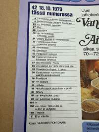 Me Naiset 1979 nr 42, Tarvitseeko politikko perhelomaa, Armi Ratian hautajaiset, Kauko Helovirta