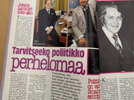Me Naiset 1979 nr 42, Tarvitseeko politikko perhelomaa, Armi Ratian hautajaiset, Kauko Helovirta