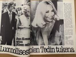 Me Naiset 1979 nr 42, Tarvitseeko politikko perhelomaa, Armi Ratian hautajaiset, Kauko Helovirta