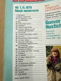 Me Naiset 1979 nr 44, Köyliön kartano, Finntastic, Liisa Rautavaara, Grace Kelly, Sivun persoona - Keke Rosberg