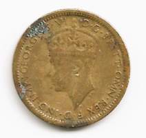 Brittiläinen Länsi-Afrikka 6 penniä 1938 George VI   ulkomainen kolikko