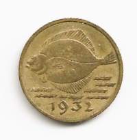 Saksa Danzig 5 pfennig 1932 ulkomainen kolikko