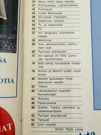 Me Naiset 1976 nro 37, ilmestynyt 9.9, Lenita, Piirpauke, Liisa Voima, Maria Hallin