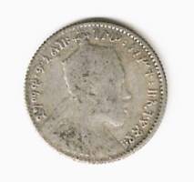 Etiopia 1 Ghershin Keisari Menelik II:n ajalta (noin 1895–1903). -  ulkomainen kolikko hopeaa