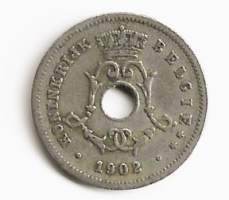 Belgia 5 c 1902 -  kolikko