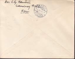 FDC Suomi  (ensipäiväkuori) Maanviljelysseurojen 150-vuotisjuhla JA Matkailijayhdistys 60 vuotta (1.11.1947). LAPE 341-342.Kulkenut, tuloleima 3.11.