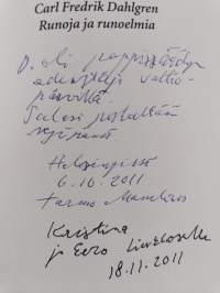 Runoja ja runoelmia (signeerattu, tekijän omiste)