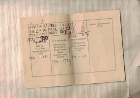 Vaalilippu Lohjan seurakunnan kappalaisen vaalissa 1952