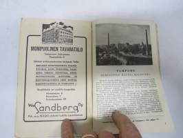 Tampere kartta 195? - Karta över Tammerfors - Map of Tampere -kartta + matkaopas