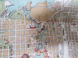 Tampere kartta 195? - Karta över Tammerfors - Map of Tampere -kartta + matkaopas