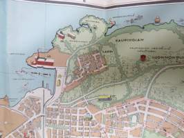 Tampere kartta 195? - Karta över Tammerfors - Map of Tampere -kartta + matkaopas