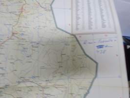 Pohjois-Suomi 1965 Autoilijan tiekartta - Bilistens vägkarta