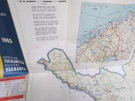 Pohjois-Suomi 1965 Autoilijan tiekartta - Bilistens vägkarta